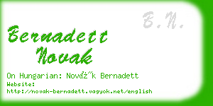 bernadett novak business card